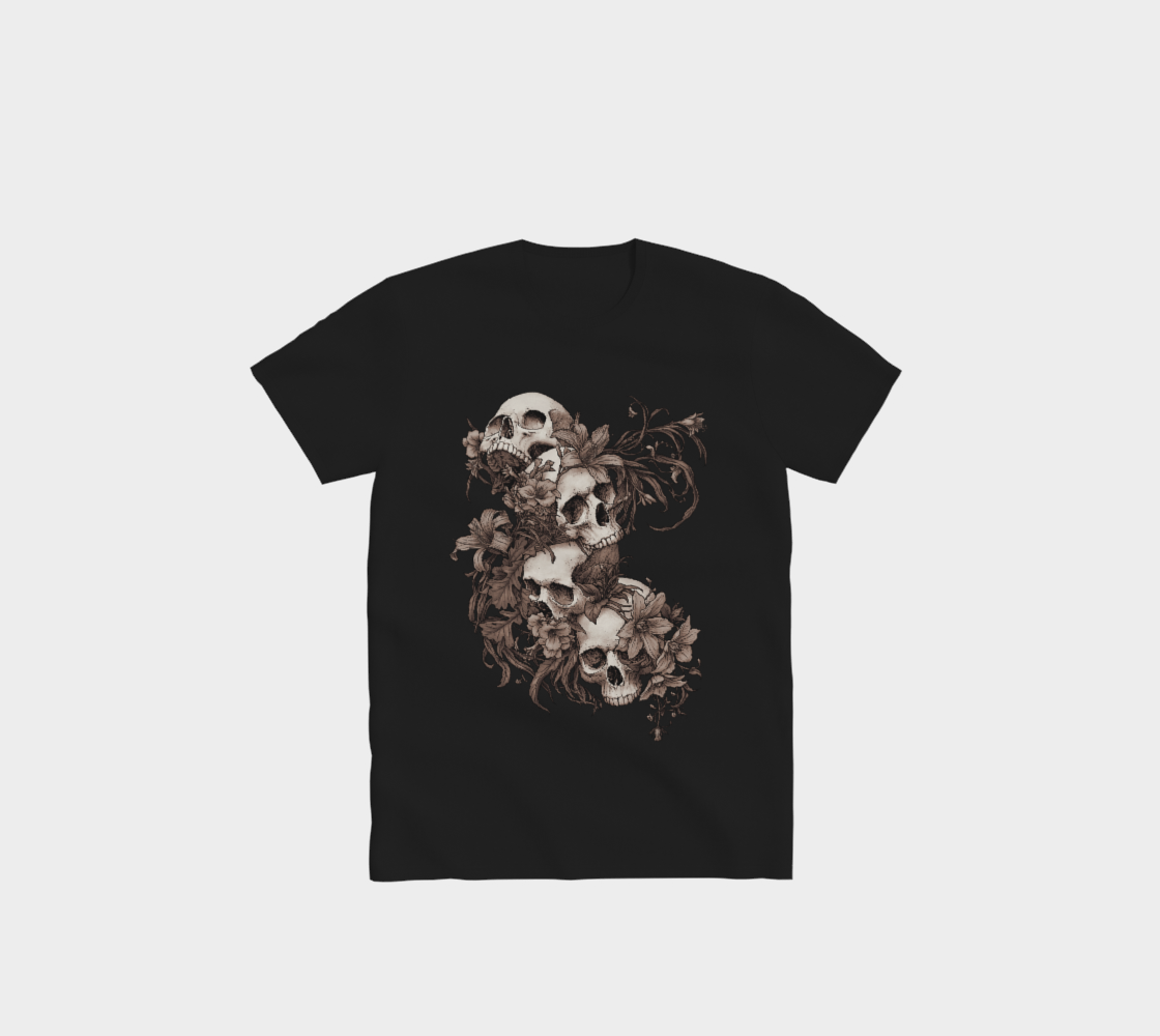 Garden of Skulls (Sepia). Confort T-shirt