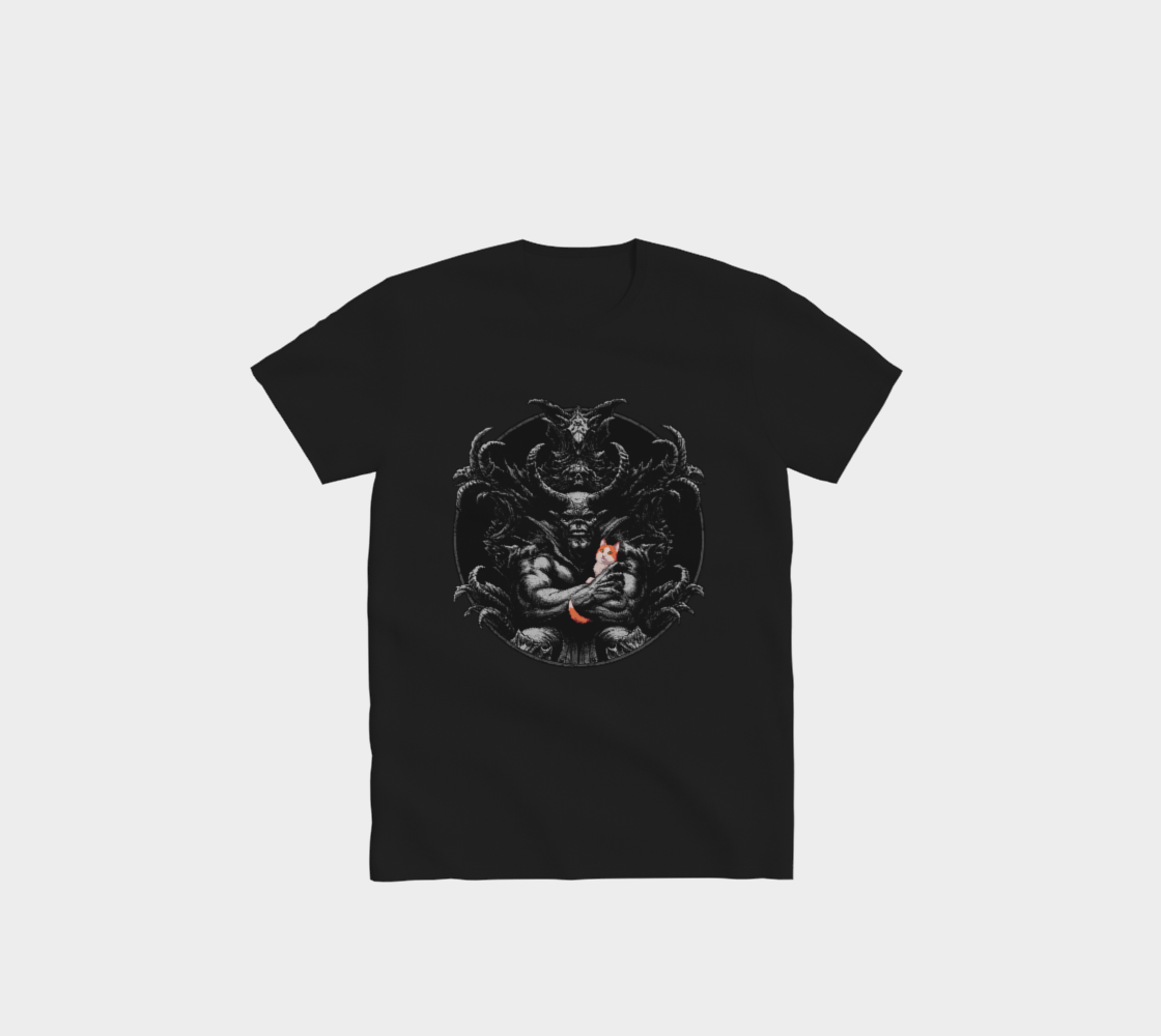 Le seigneur des ténèbres et son chat. T-Shirt Confort