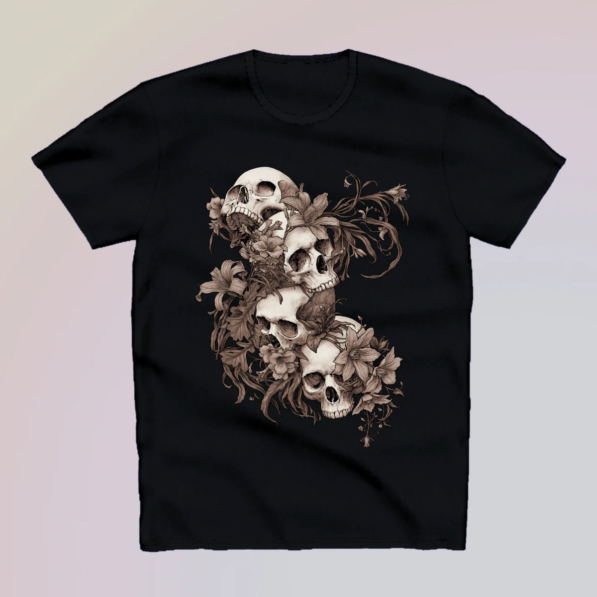 Garden of Skulls (Sepia). Confort T-shirt