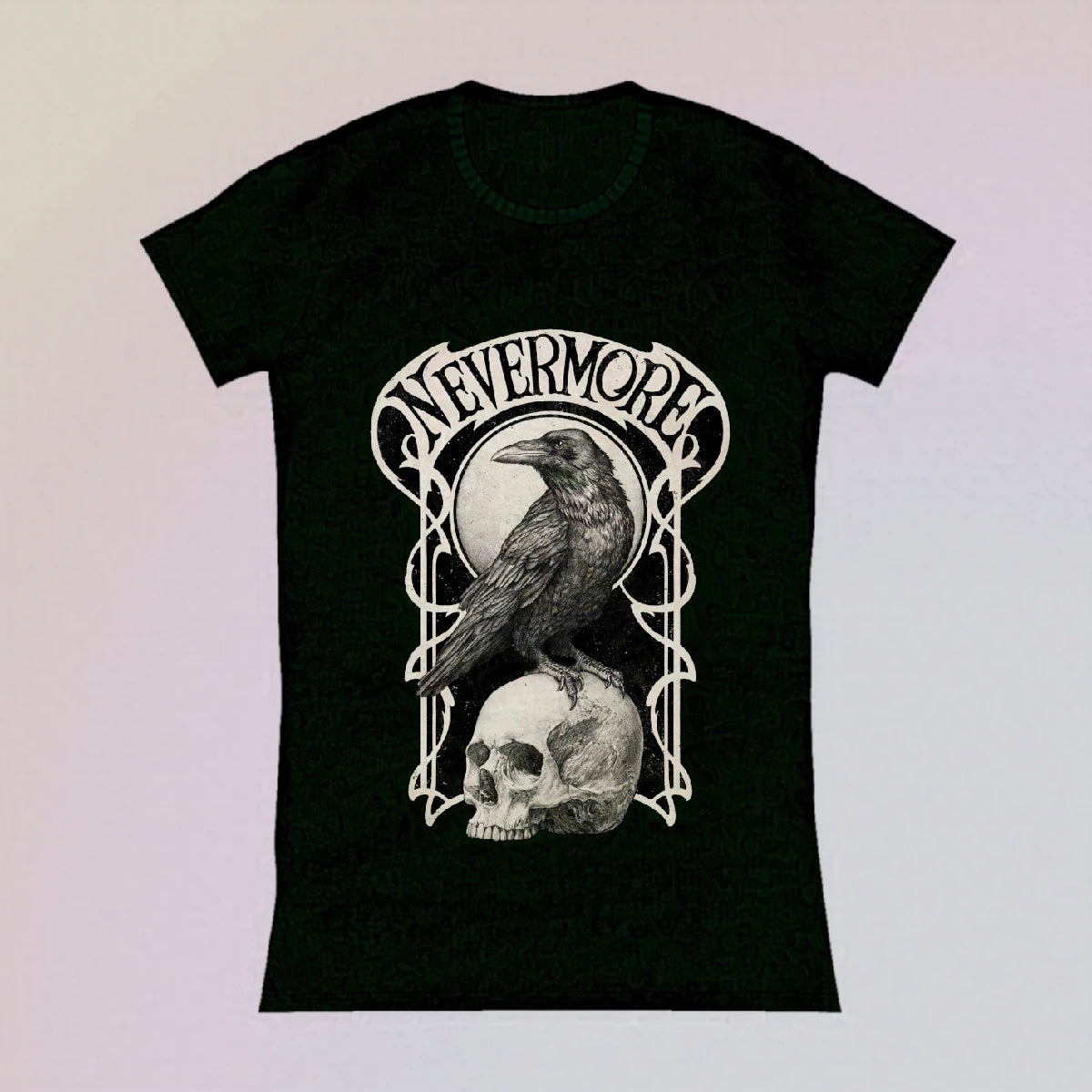 Nevermore. Slimfit T-Shirt - for Edgar Allan Poe fans and classic Gothic horror lovers.