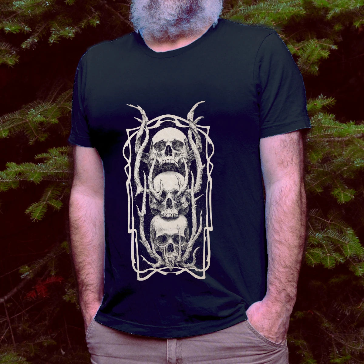 No Evil Skulls. Confort T-shirt