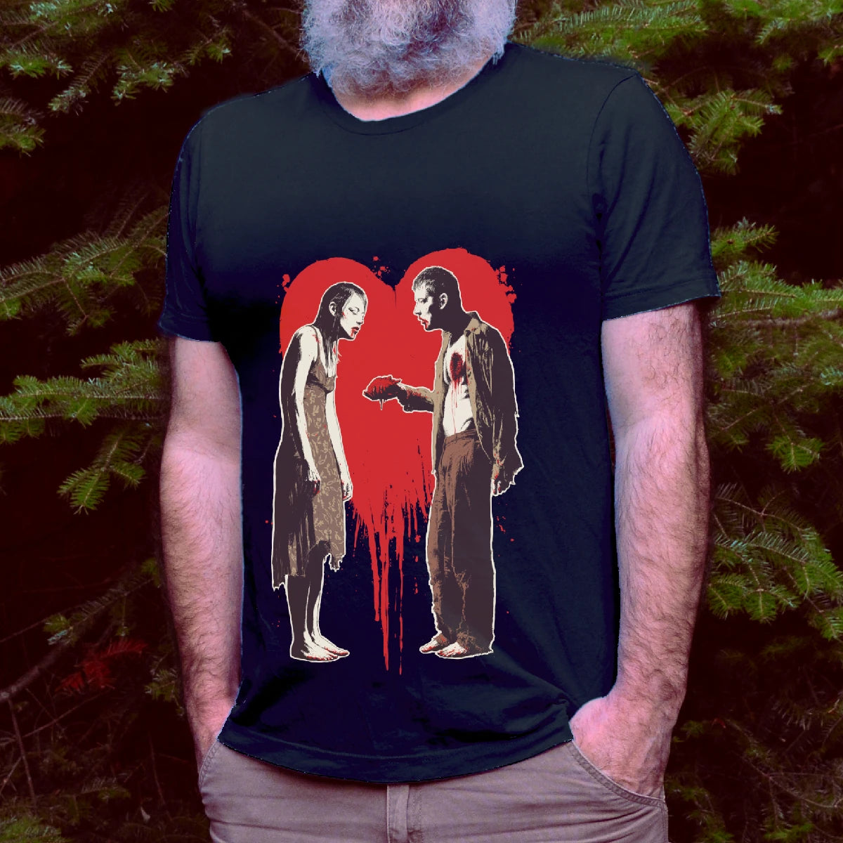Zombie Romance. Confort T-shirt.