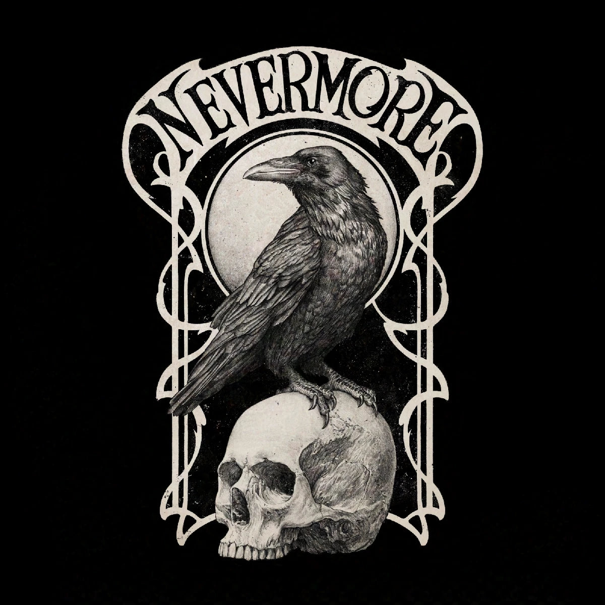 Nevermore. Confort T-shirt - for Edgar Allan Poe fans and classic Gothic horror lovers.