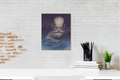 Chronos. Smooth white metal print. Ready to hang.